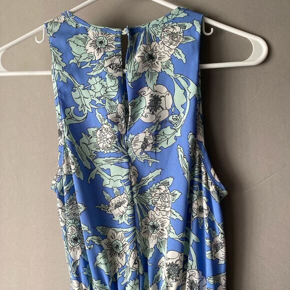 H&M sz 2 blue green halter floral boho maxi sundress‎ - Picture 8 of 10